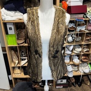 Luz Faux Fur Vest with Toggle Closures
